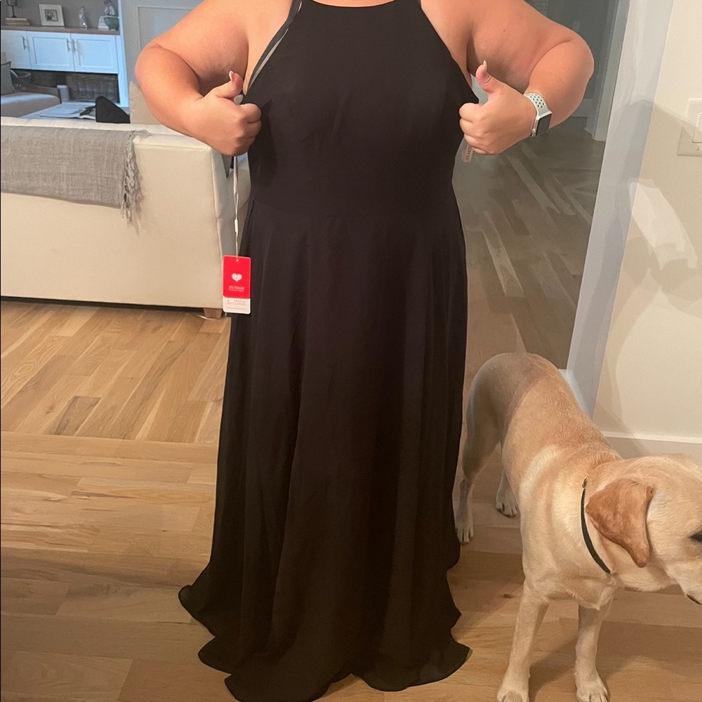 Plus size black maxi dress